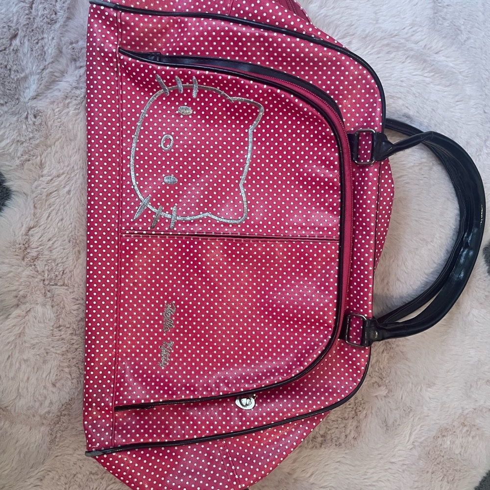 Hello Kitty Red and White Travel Bag